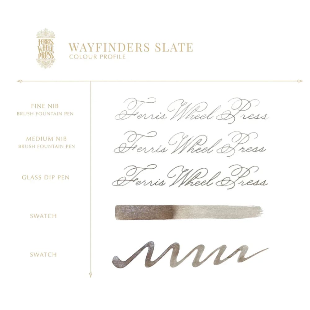 38ml Fountain Pen Ink - Wayfinders Slate - Ink