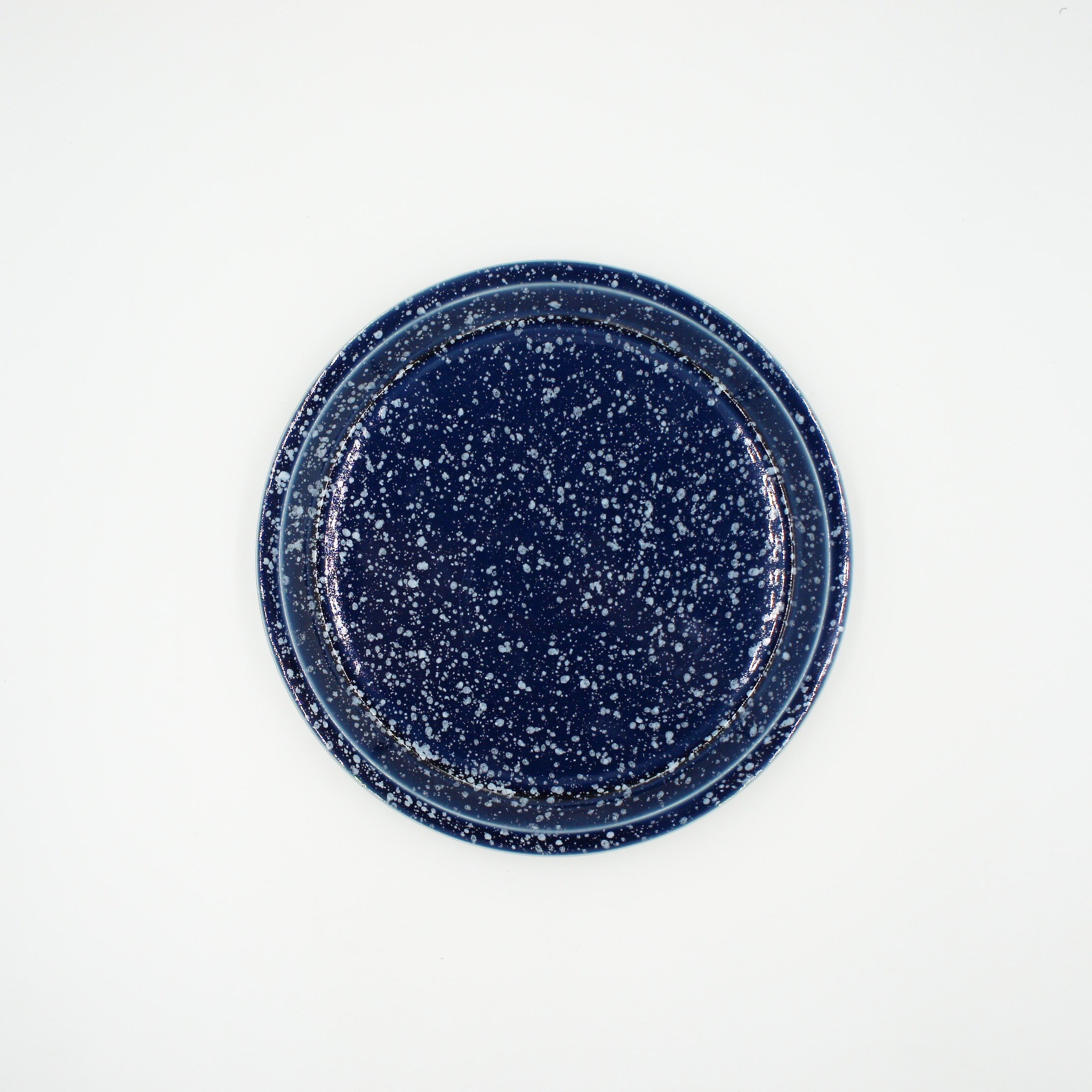 CHIPS PLATE L - splash navy-white