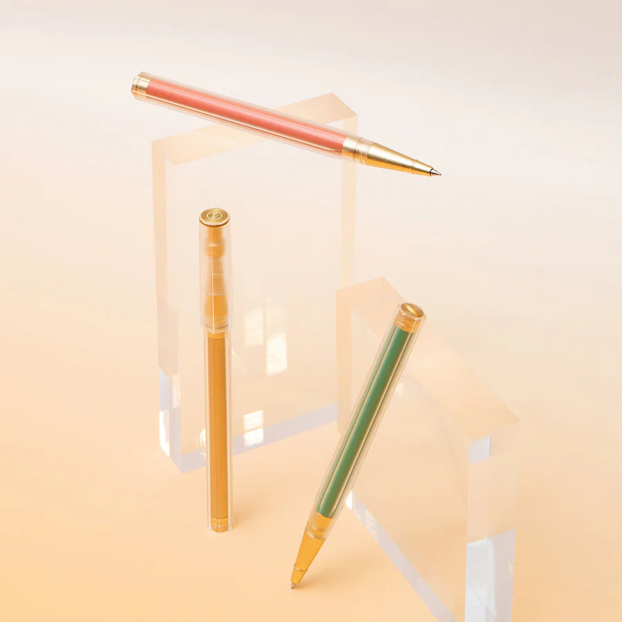 Glamour Evolve - Elemental Rollerball Pen - Brass Gold