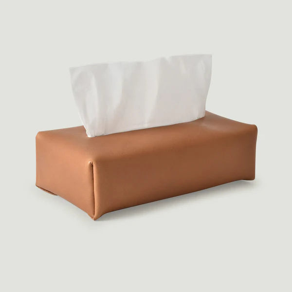TISSUE COVER (oiled leather) brown