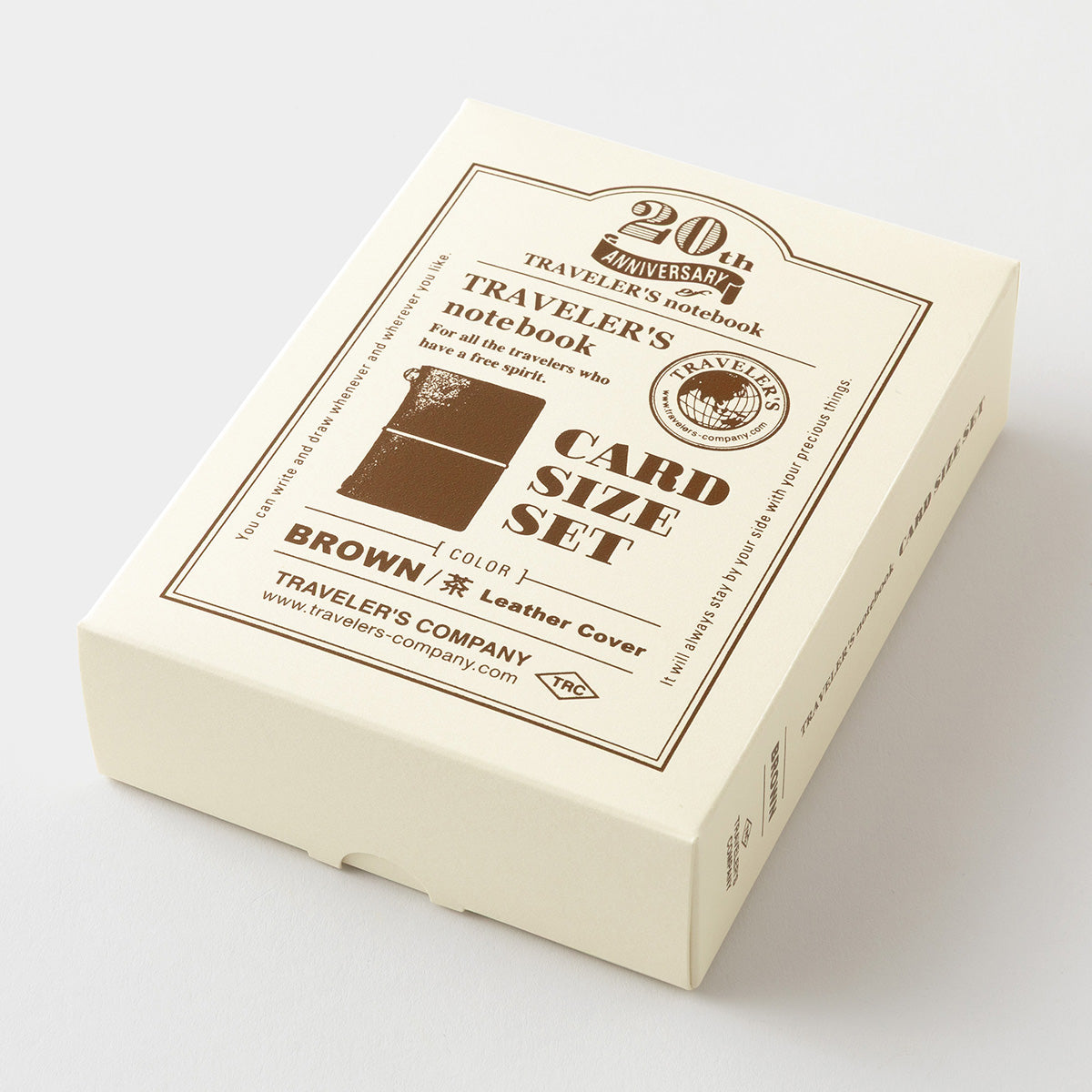 TRAVELER’S notebook Card Size 20th Anniversary Set Brown