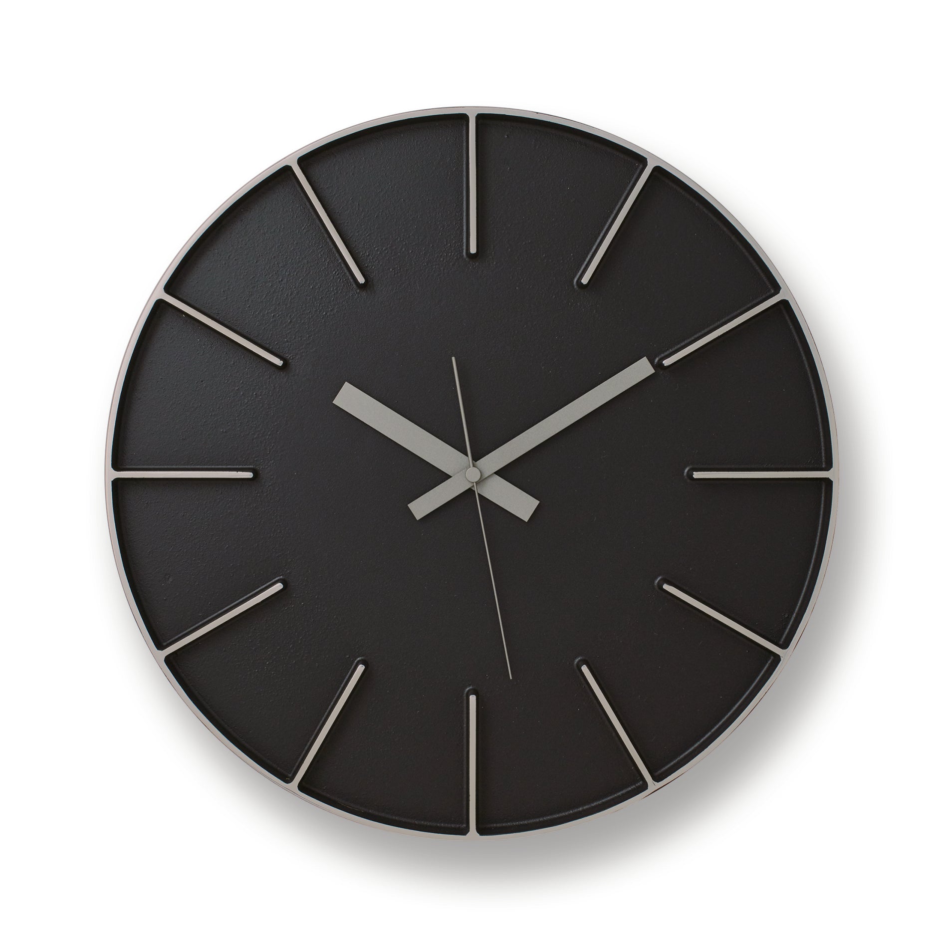 Edge Clock Aluminium schwarz