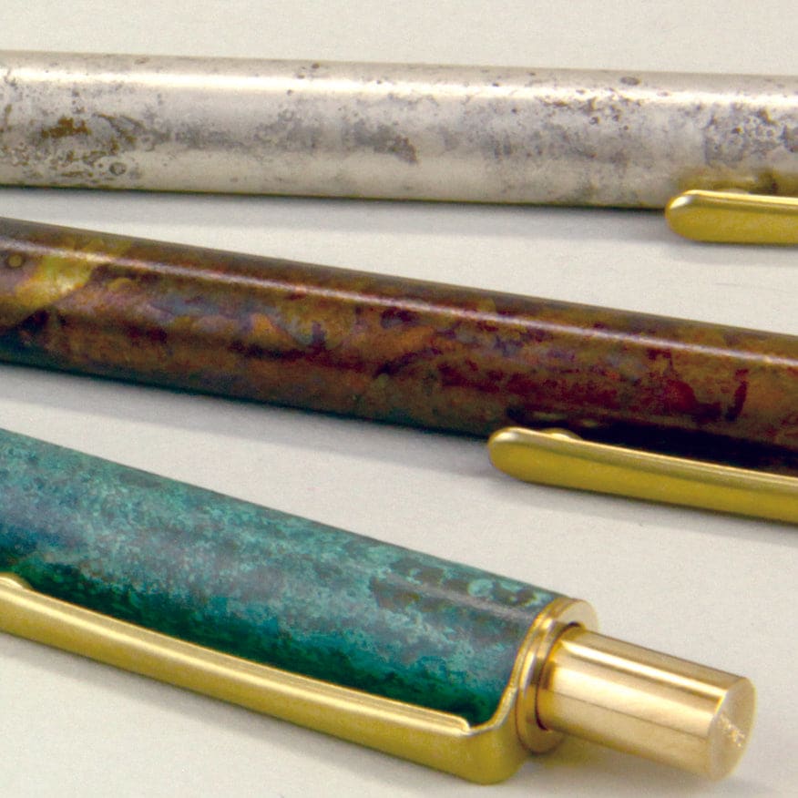 BRASS RETRACTABLE PEN HANMON KUJYAKU - Ballpoint Pen