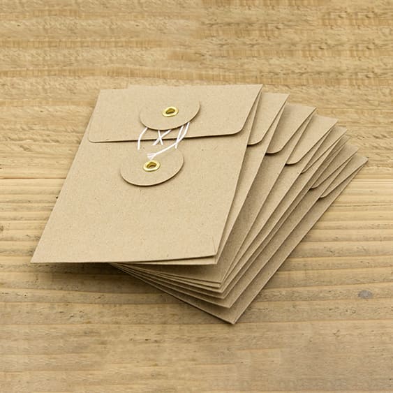 KRAFT ENVELOPE <S> Vertical with String Brown - The Outsiders