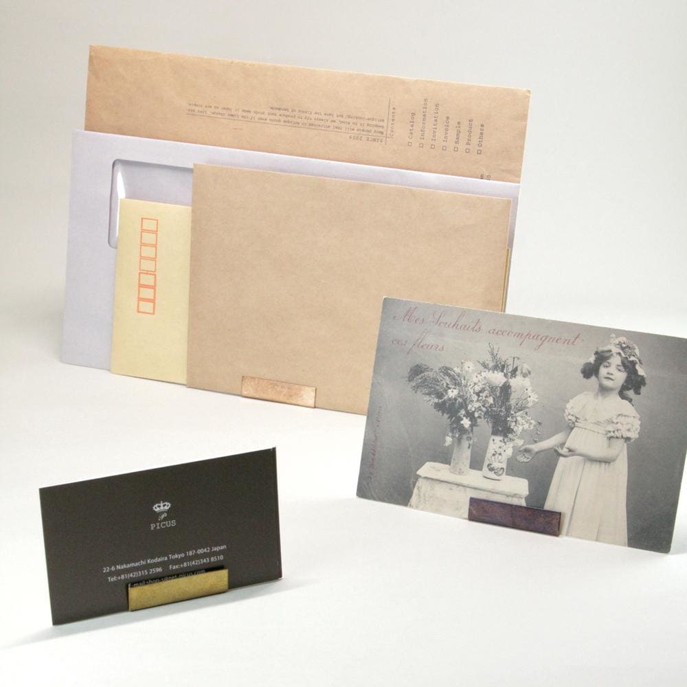 LETTER & PHOTO STAND BRASS RUST - Picture Stand