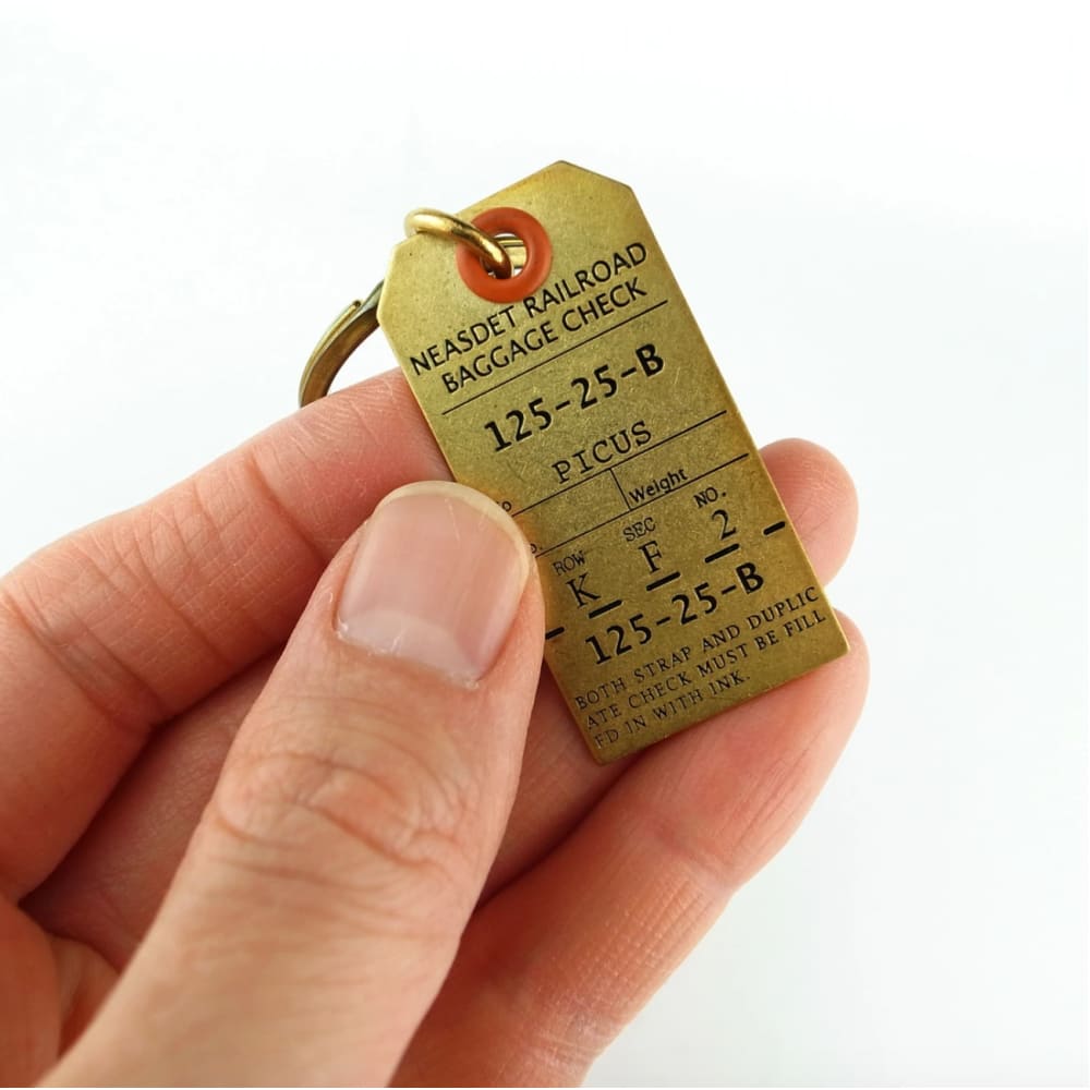 LUGGAGE TAG KEY-HOLDER TEXT BK - Key Tag