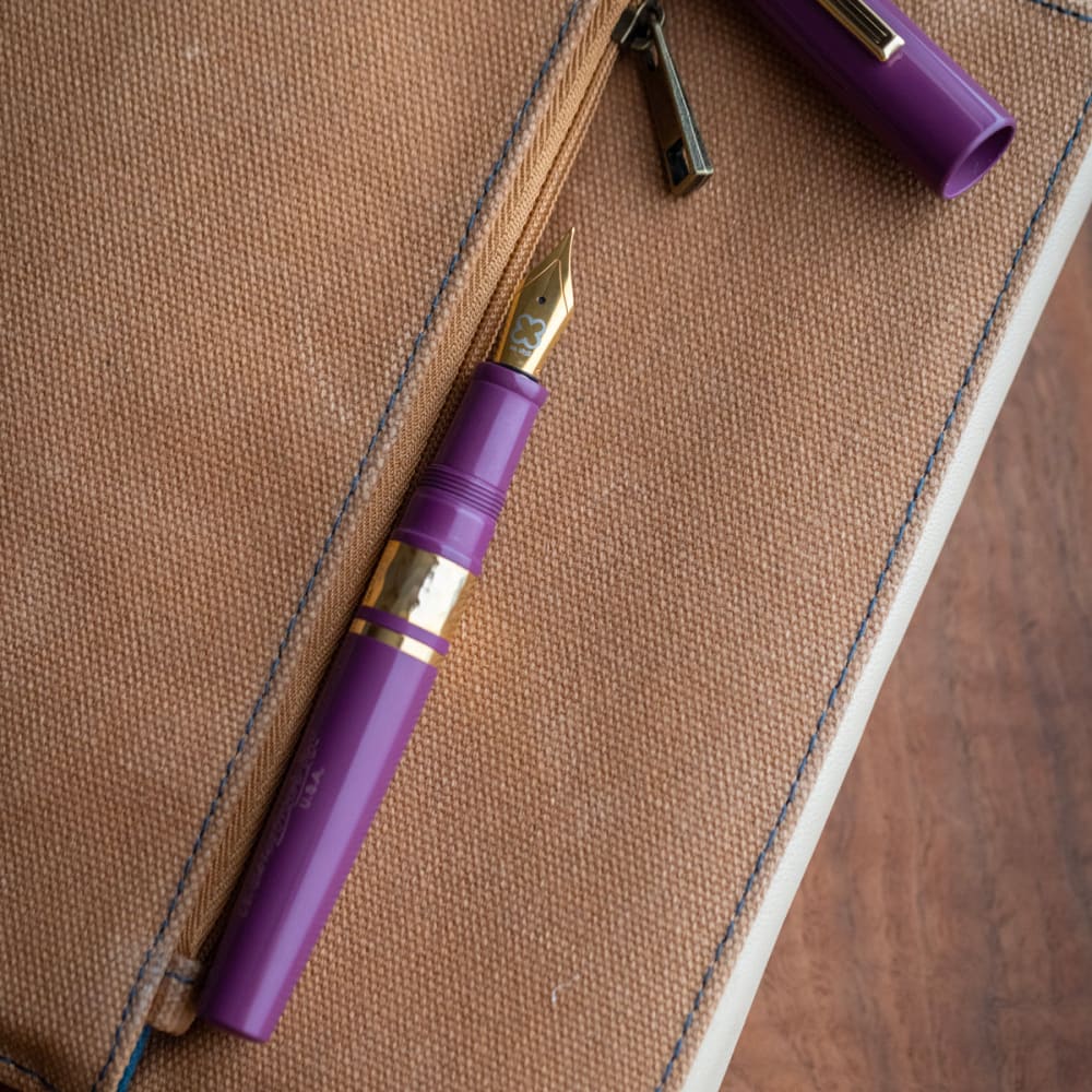 Model J Blackberry Ebonite with Gold trim - Fine - FOUTAIN