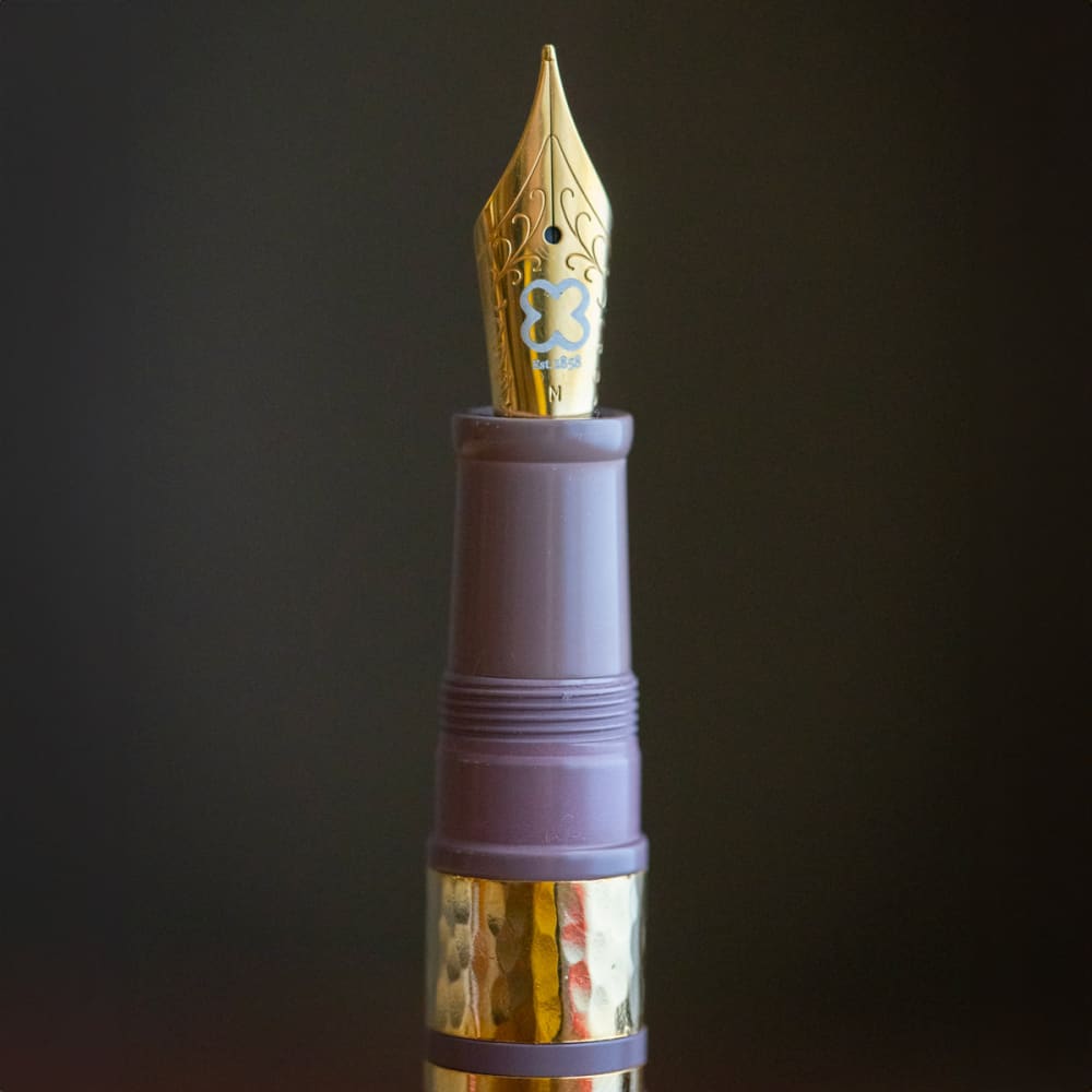 Model J Violet Ebonite with Gold trim - Fine - Fountain Pen