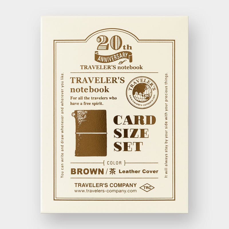 TRAVELER’S notebook Card Size 20th Anniversary Set Brown