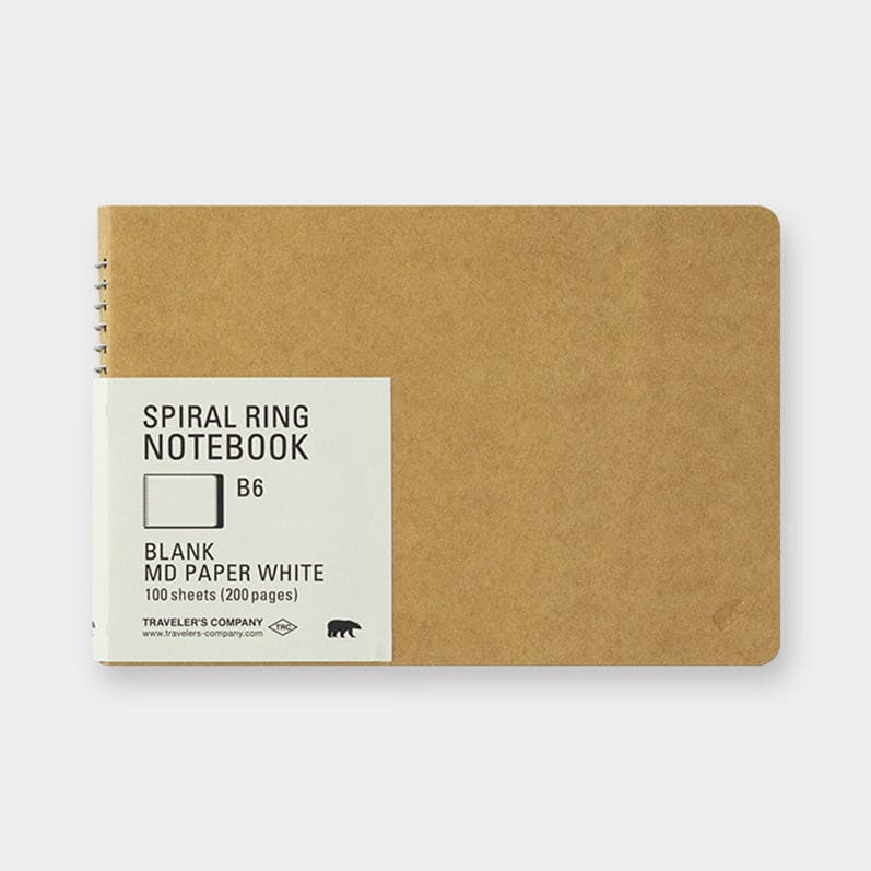 TRC SPIRAL RING NOTEBOOK <B6> MD White - The Outsiders