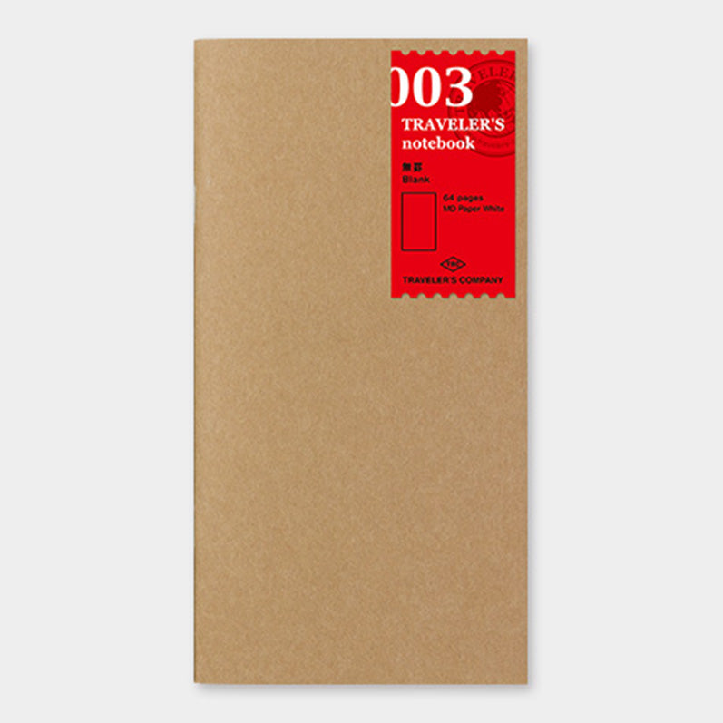 TRAVELER'S notebook Refill Blank notebook 003　 <Basic Item>