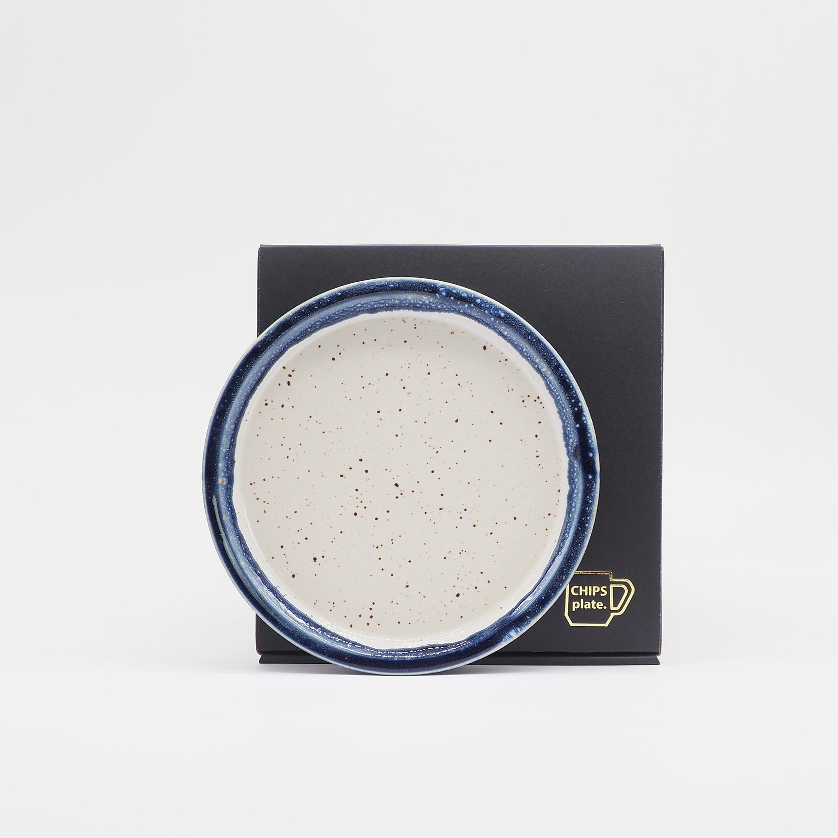 CHIPS PLATE S - white-navy drop