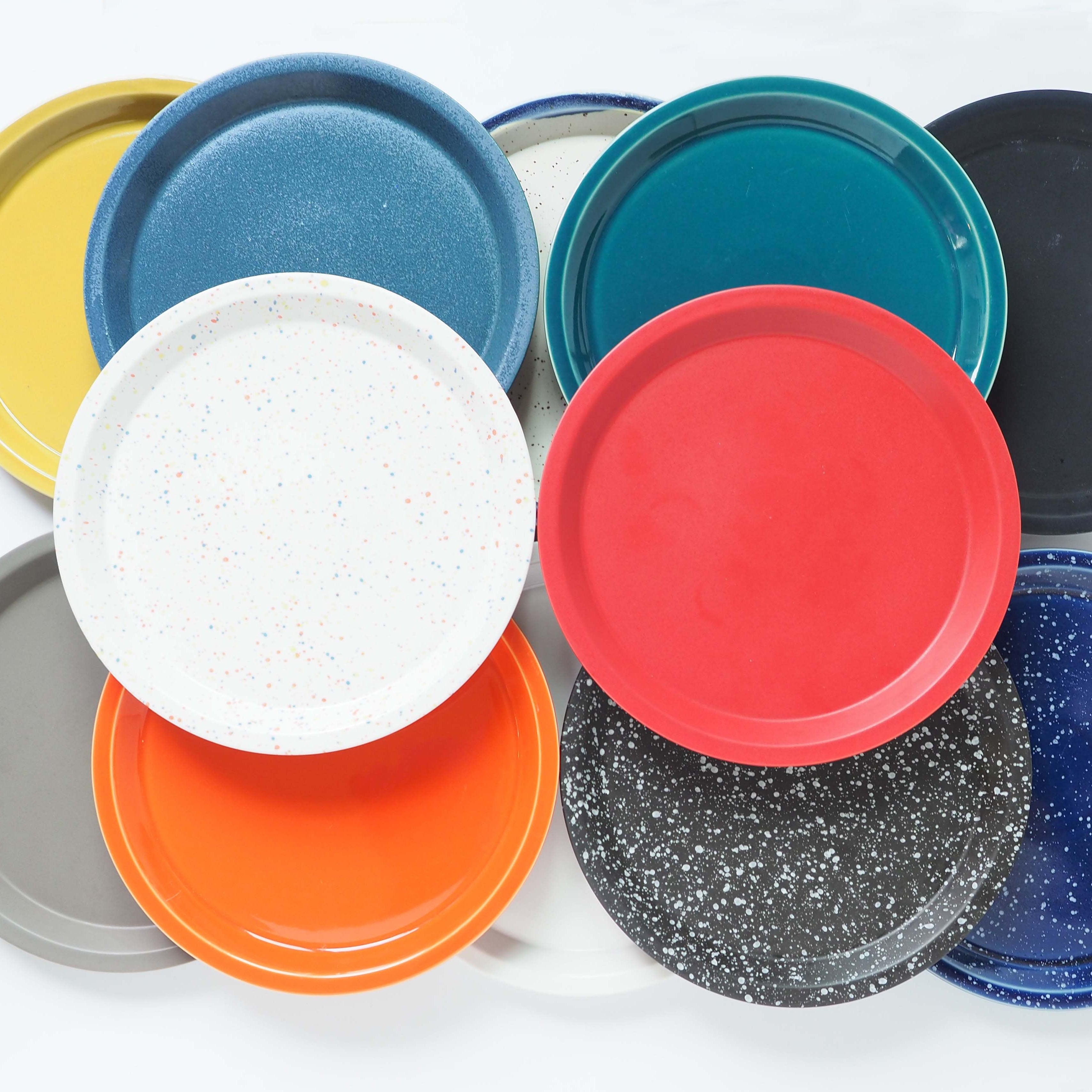 CHIPS PLATE L - splash navy-white
