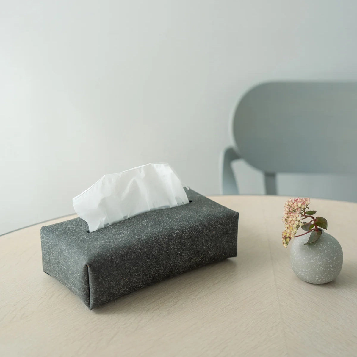 TISSUE COVER (recycled leather) black