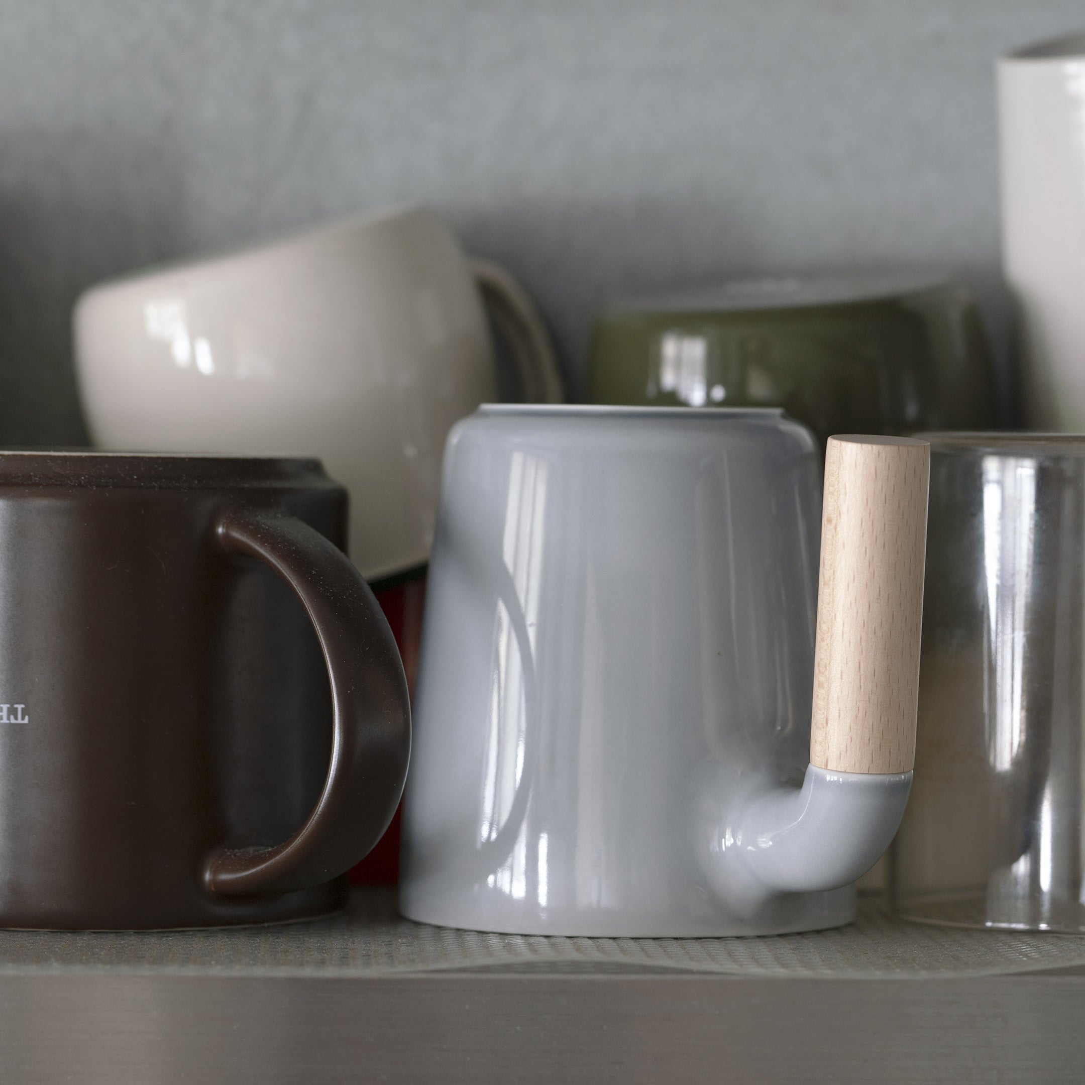 Mugr Cloud Beech -  (ceramic, beech wood)