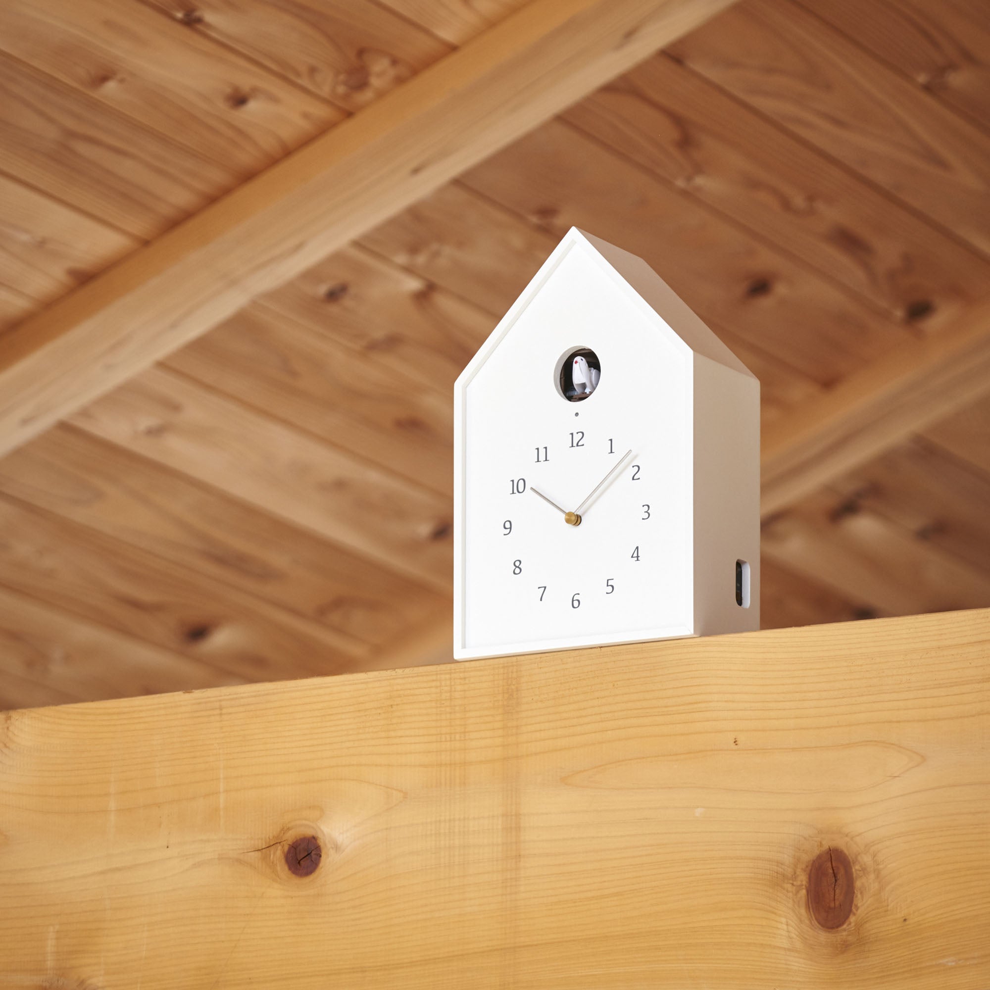 Birdhouse Clock weiß