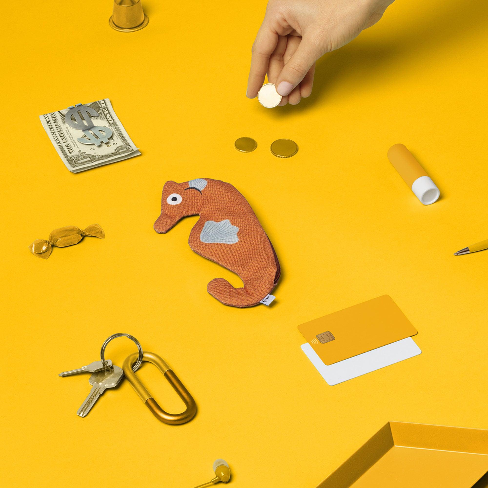 Seahorse - Orange - Purse