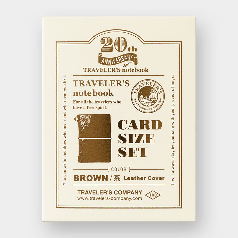 TRAVELER’S notebook Card Size 20th Anniversary Set Brown