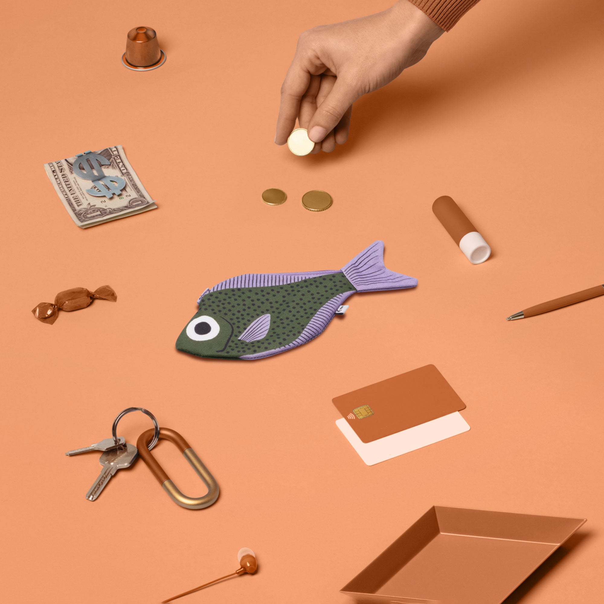 Sweeper fish green - purse