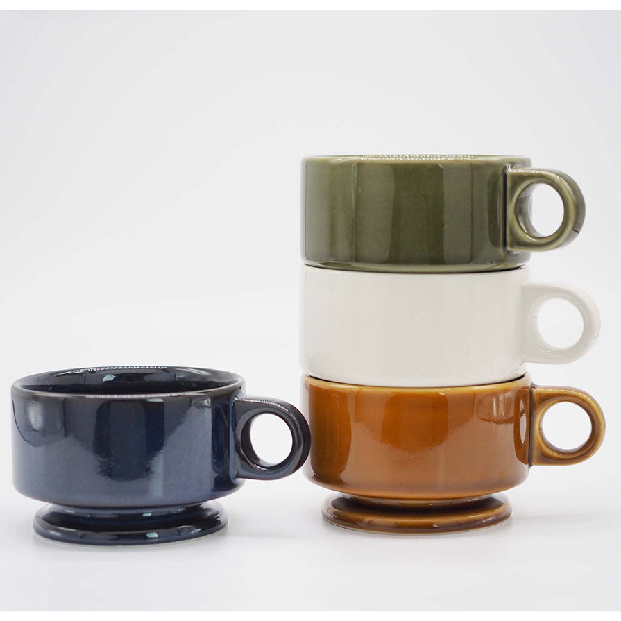 Smith stacking Footed Soup mug - green