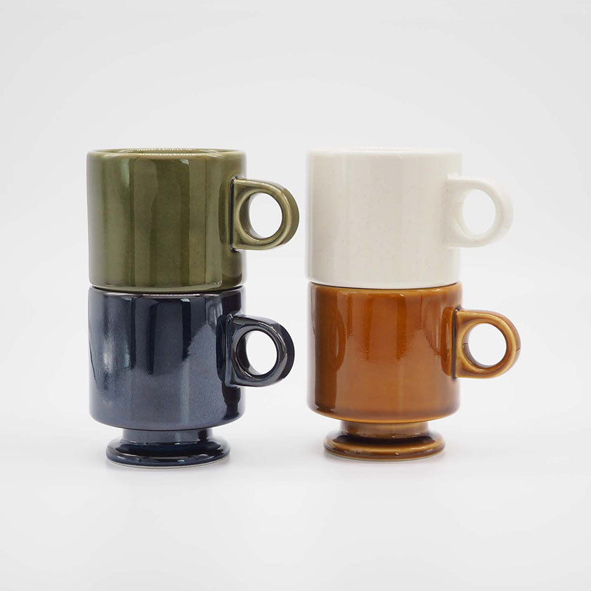 Smith stacking Footed mug - green