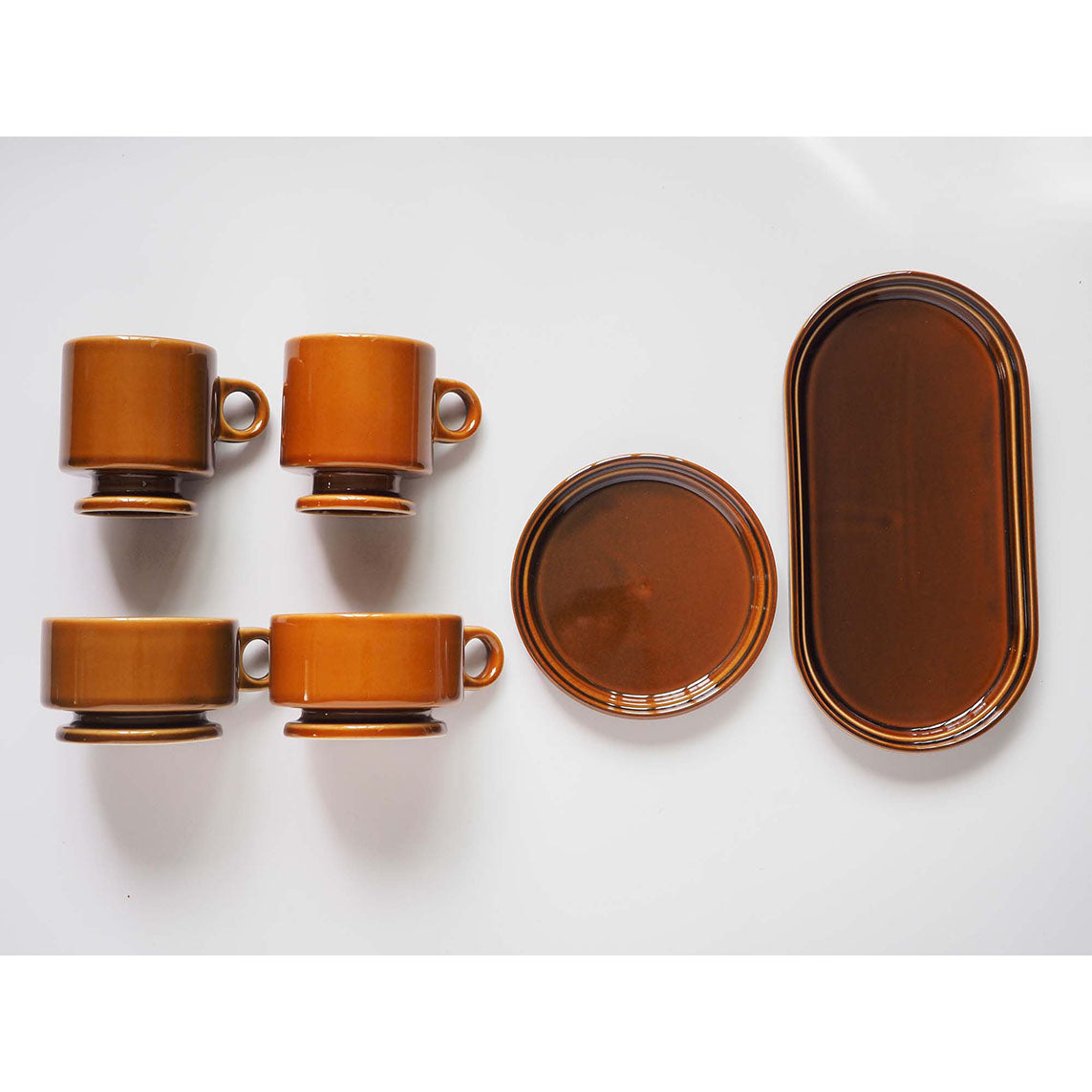 Smith stacking Footed Soup mug - brown