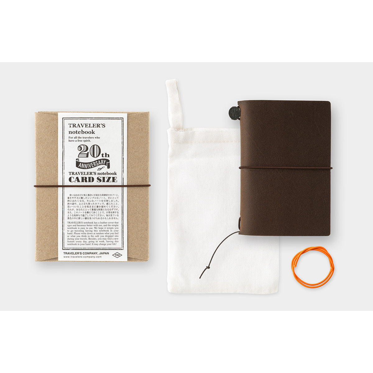 TRAVELER’S notebook Card Size 20th Anniversary Set Brown