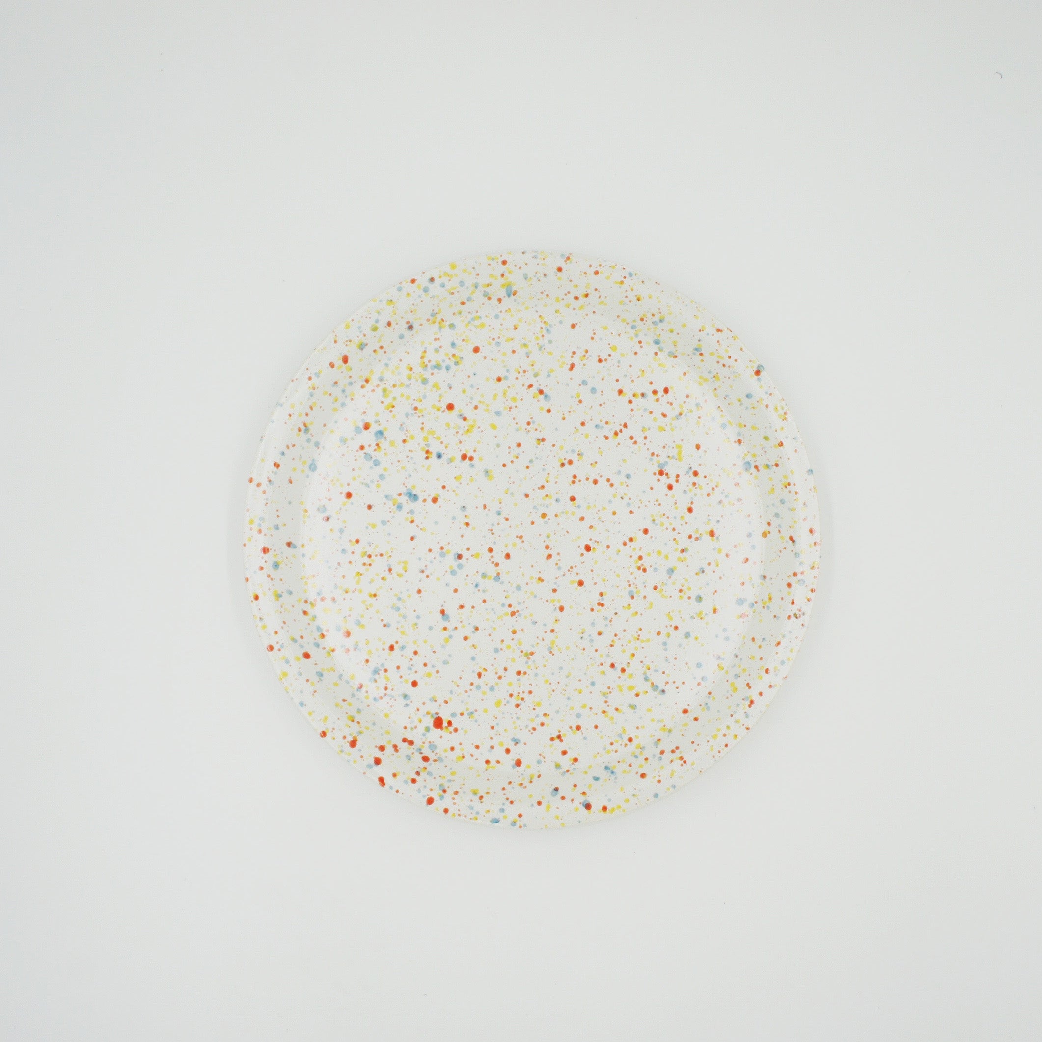 CHIPS PLATE L - splash white-orange