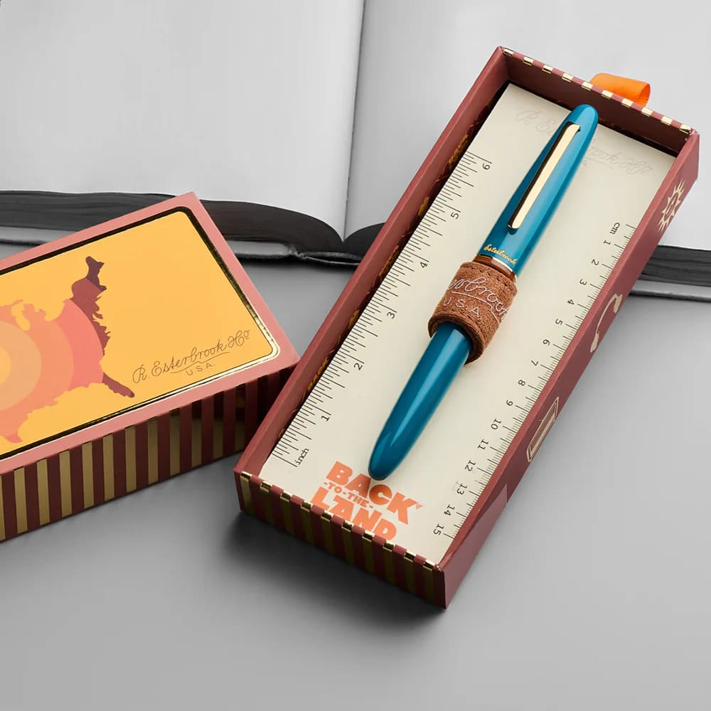 Back to the Lands Estie Fountain Pen / Funky Lake / Gold