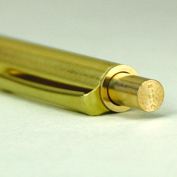 BRASS RETRACTABLE PEN HANMON KUJYAKU - Ballpoint Pen