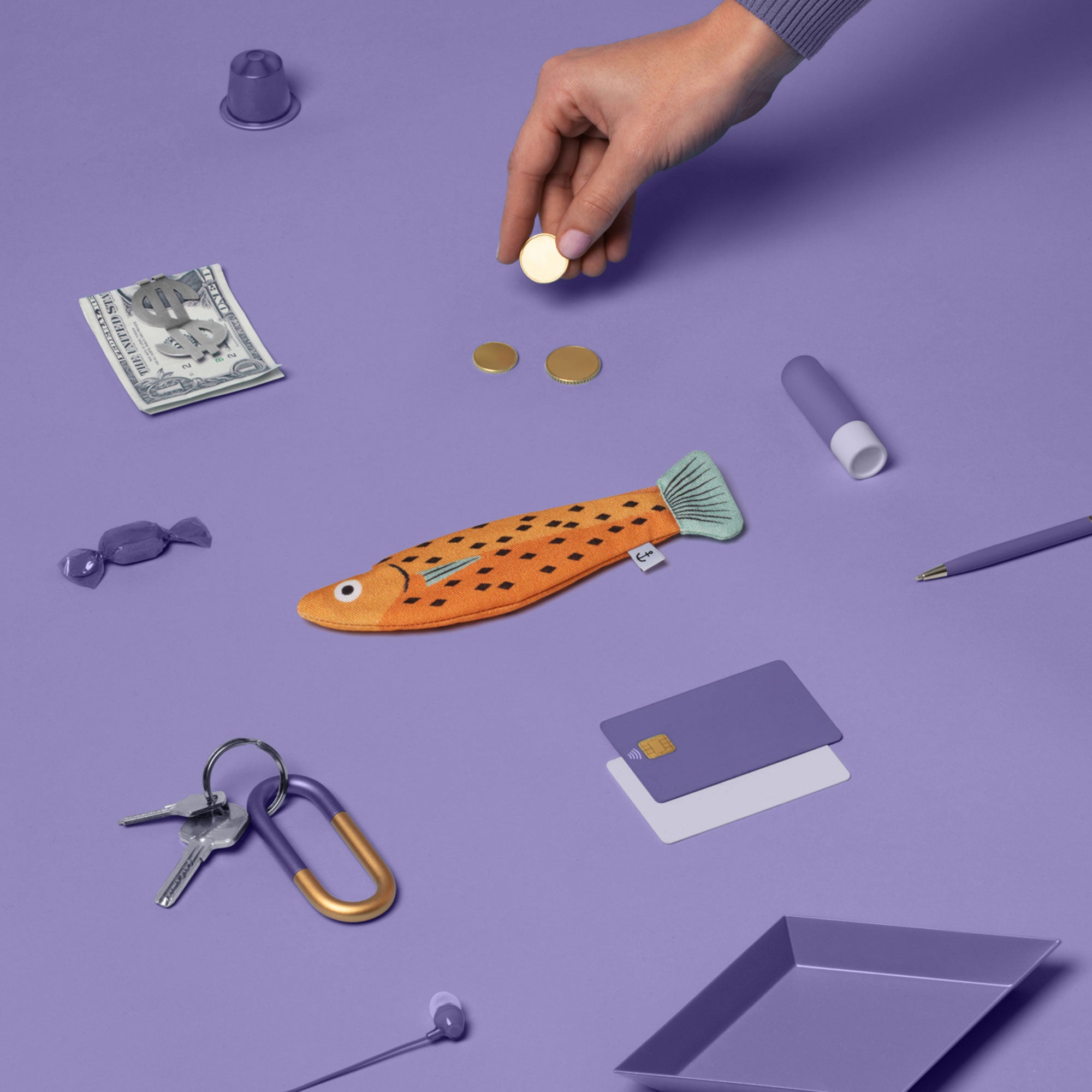 Small Whiting - Orange (purse)