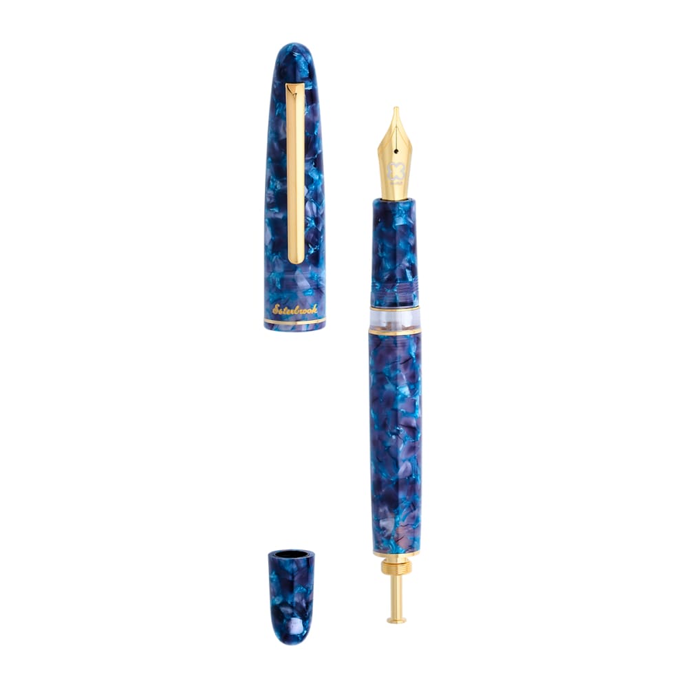 Esterbrook Blue Moon Estie Piston Button Model - F
