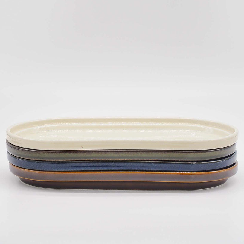 Smith stacking Oval Plate - green