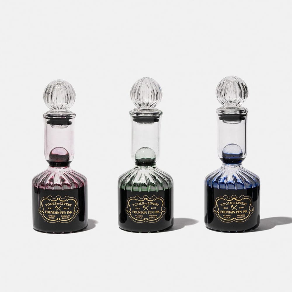 glass bottle ink / blue black - Ink