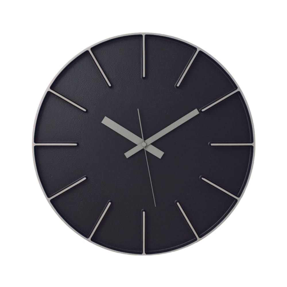 Edge Clock Aluminium schwarz