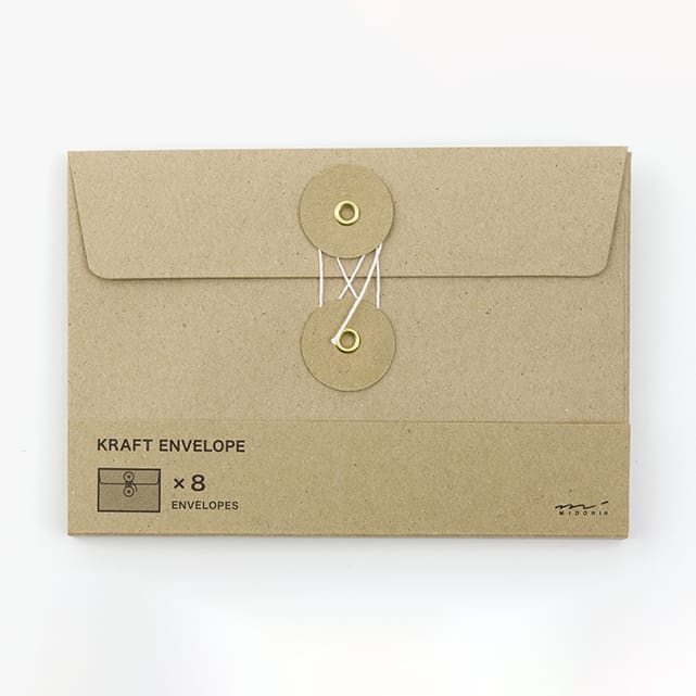 KRAFT ENVELOPE M Horizontal with String Brown