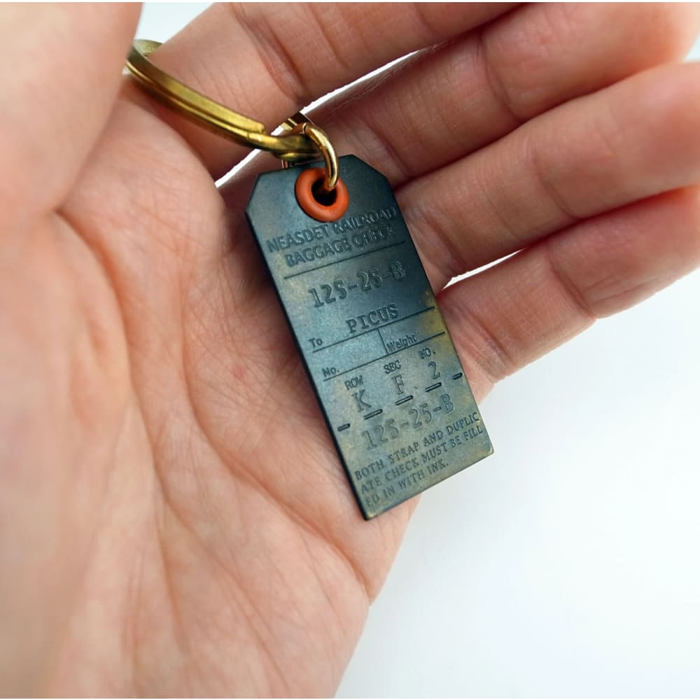 LUGGAGE TAG KEY-HOLDER ASH GREEN - Key Tag