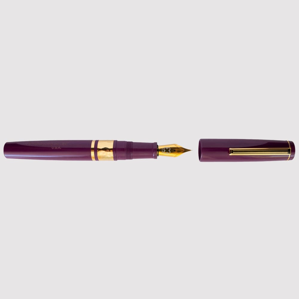 Model J Blackberry Ebonite with Gold trim - Broad - FOUTAIN