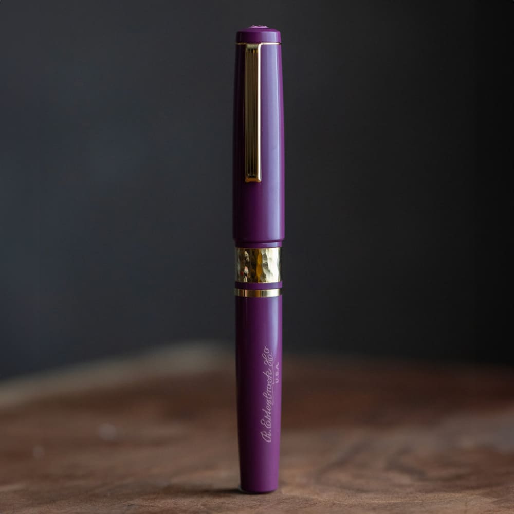 Model J Blackberry Ebonite with Gold trim - Broad - FOUTAIN