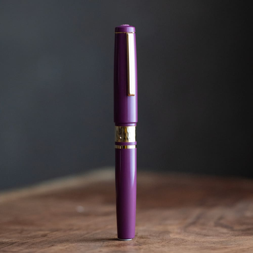 Model J Blackberry Ebonite with Gold trim - Broad - FOUTAIN