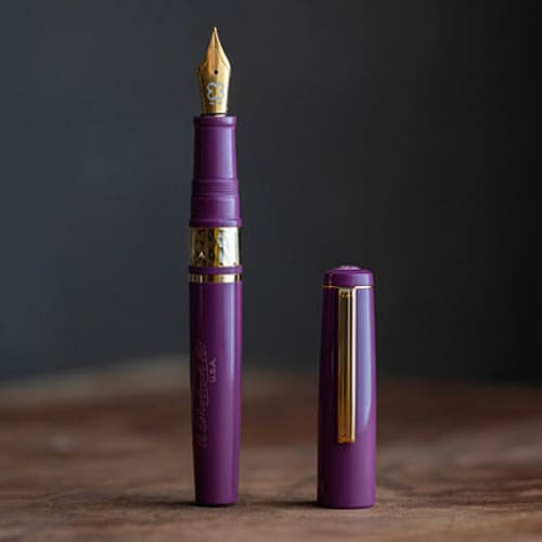 Model J Blackberry Ebonite with Gold trim - Fine - FOUTAIN