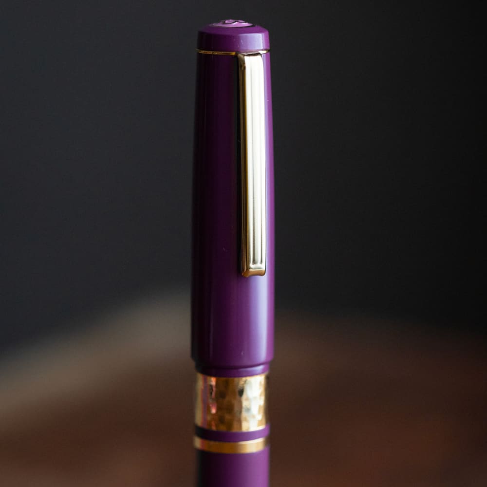 Model J Blackberry Ebonite with Gold trim - Medium