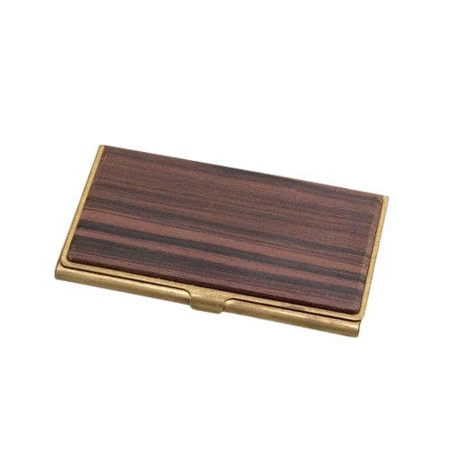 Cardcase - Solid brass & Macassar ebony wood