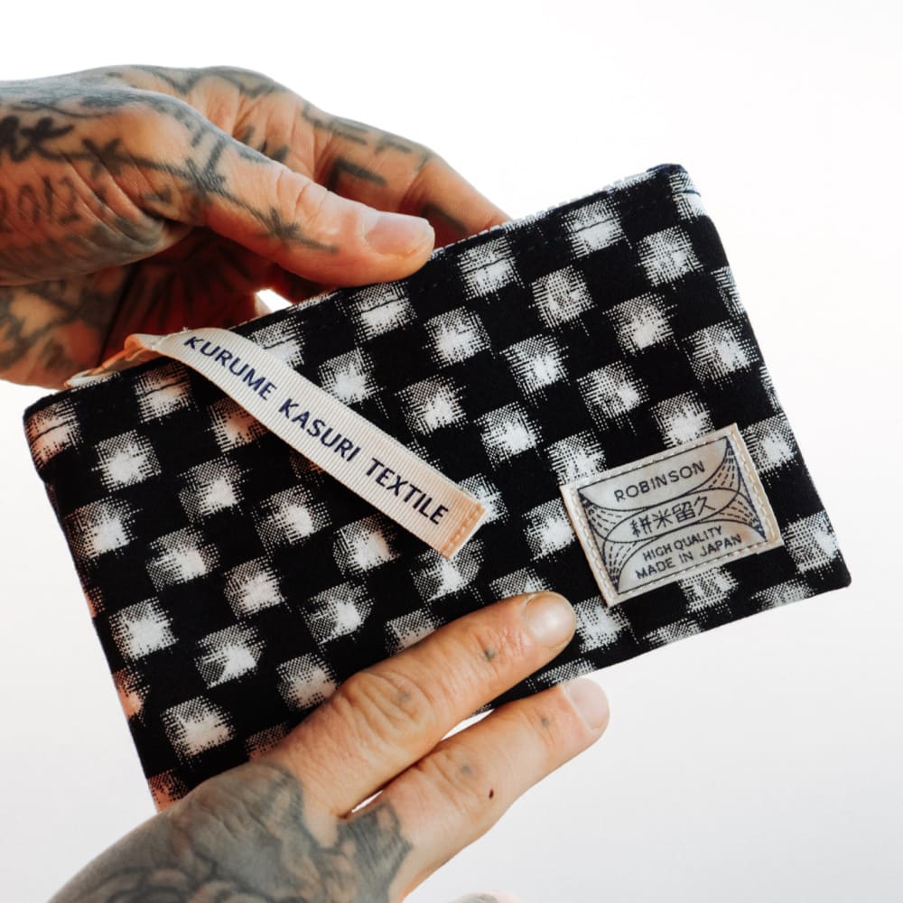Pouch M Check Navy/White - POUCH