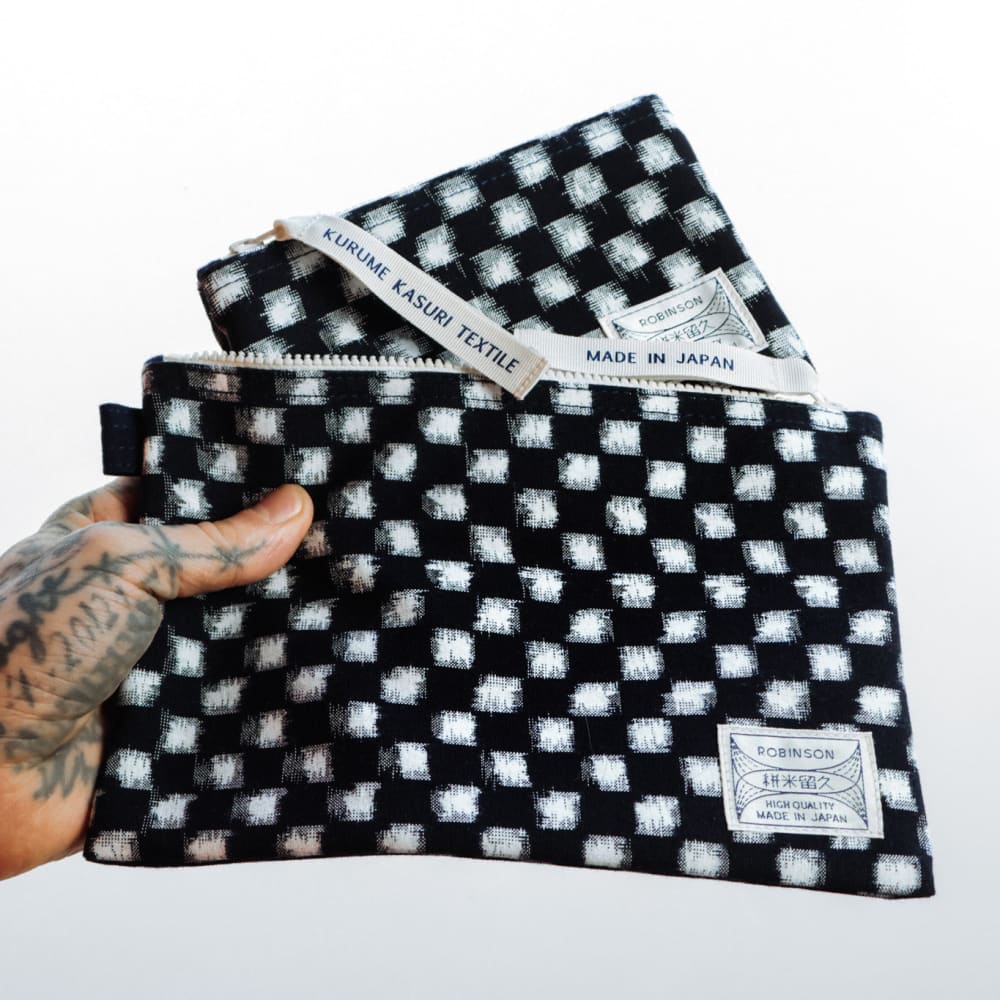 Pouch M Check Navy/White - POUCH