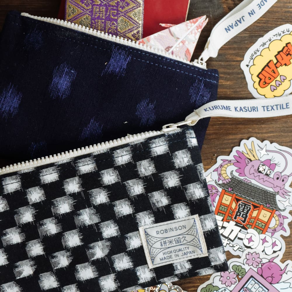 Pouch S Check Navy/White - POUCH