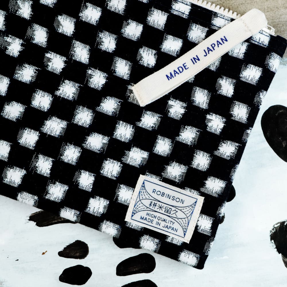 Pouch S Check Navy/White - POUCH
