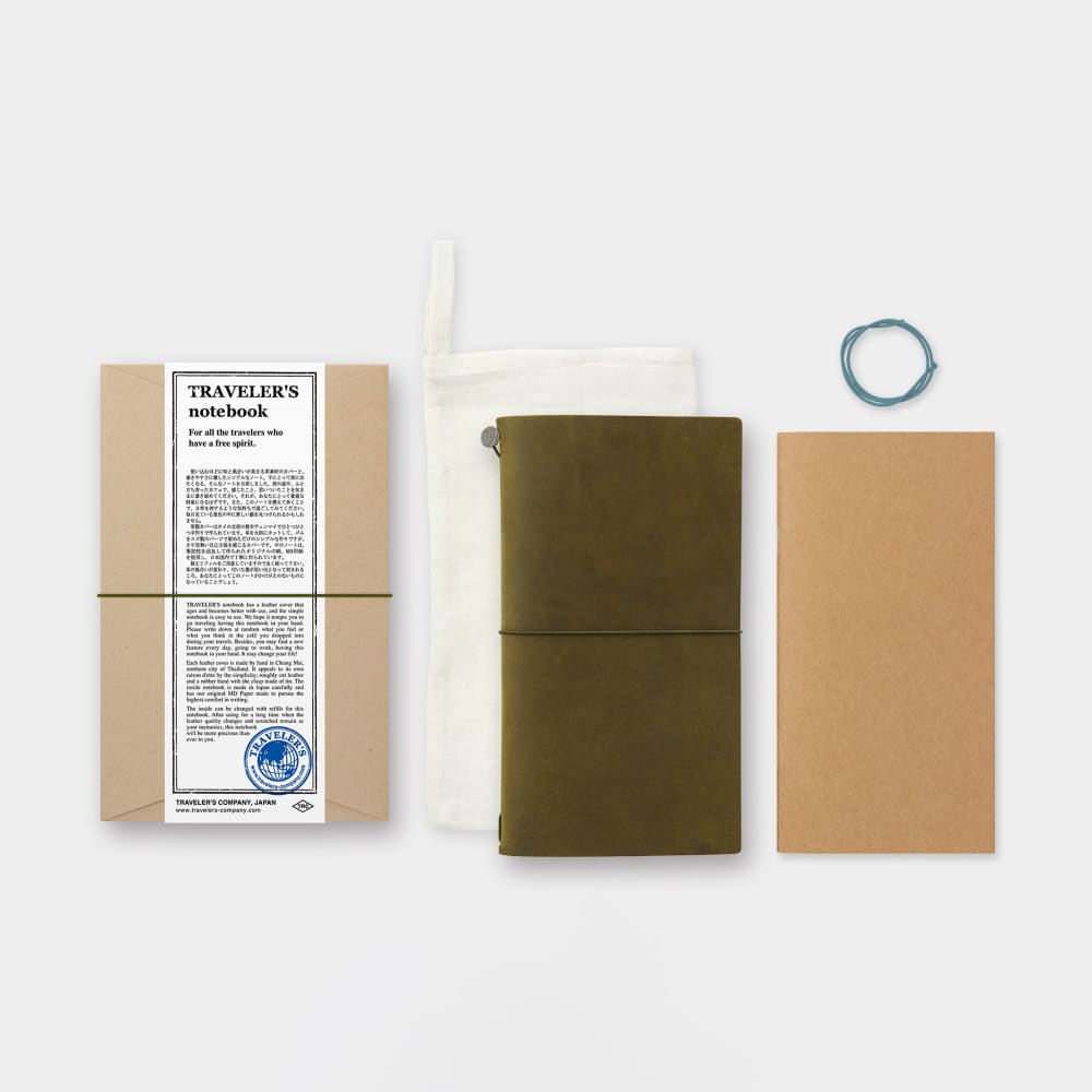 TRAVELER’S notebook cover Olive in Leather - TRAVELER’S