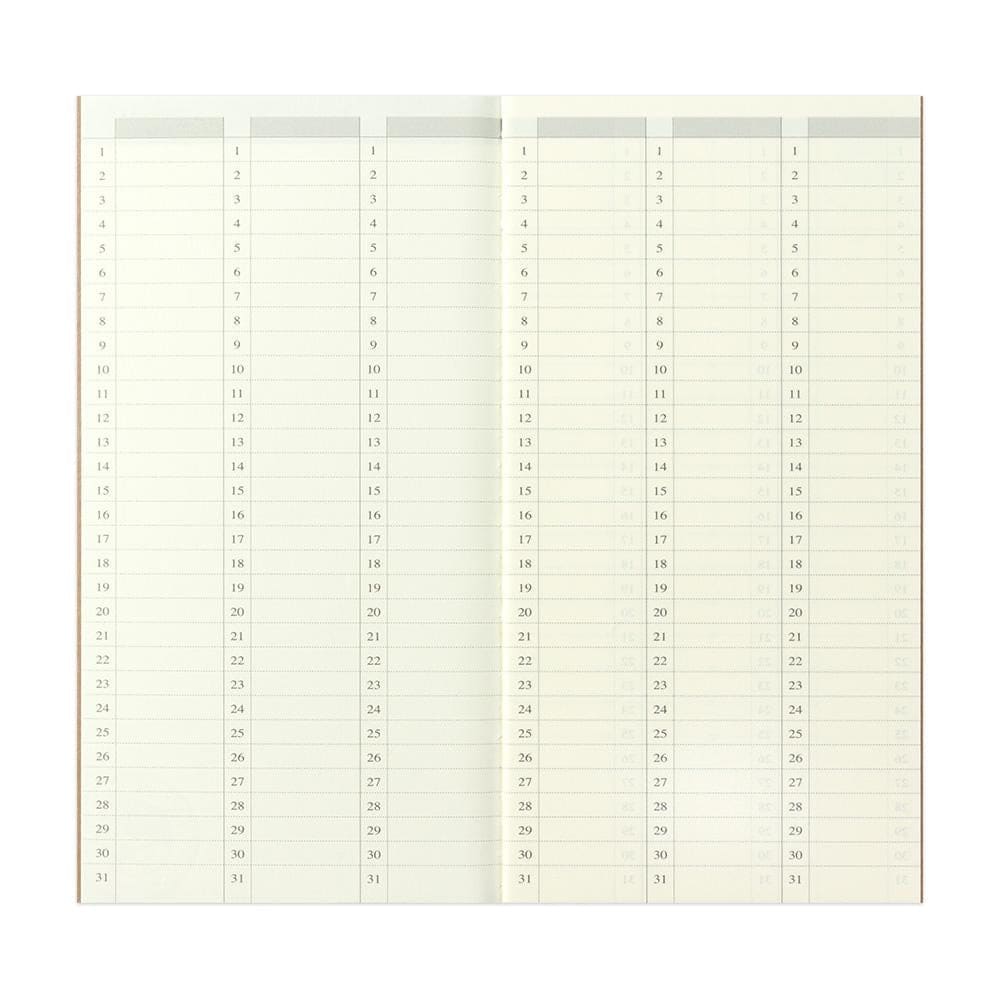 TRAVELER’S notebook Refill Weekly Free Vertical 018 -