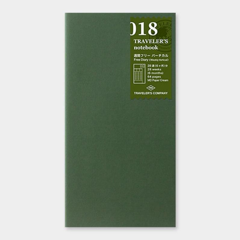 TRAVELER’S notebook Refill Weekly Free Vertical 018 -